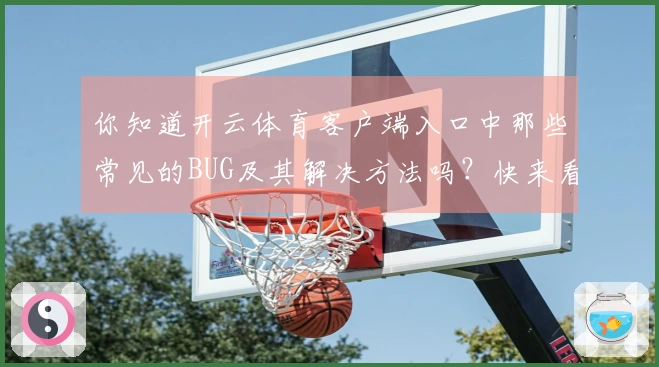 你知道开云体育客户端入口中那些常见的BUG及其解决方法吗？快来看看！